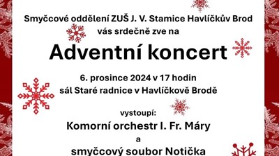 Adventní koncert smyčcového oddělení ZUŠ J. V. Stamice v Havlíčkově Brodě